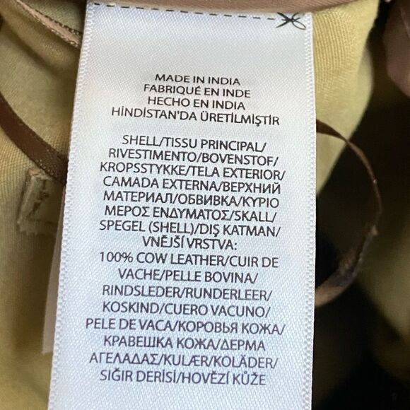 Polo Ralph Lauren Suede Cow Leather Tan Pants Skinny Stretch Trouser Size 8 - Picture 10 of 11